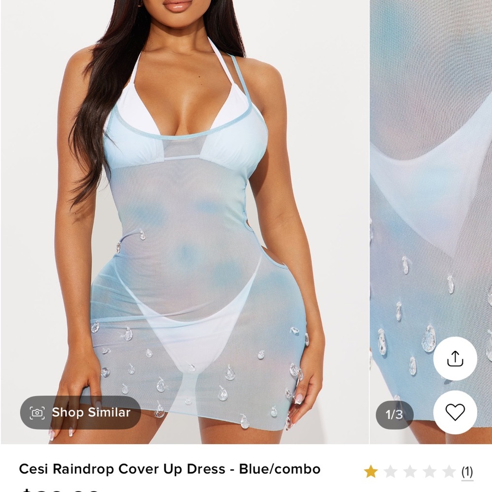 Fashion nova cesi raindrop cover up dress